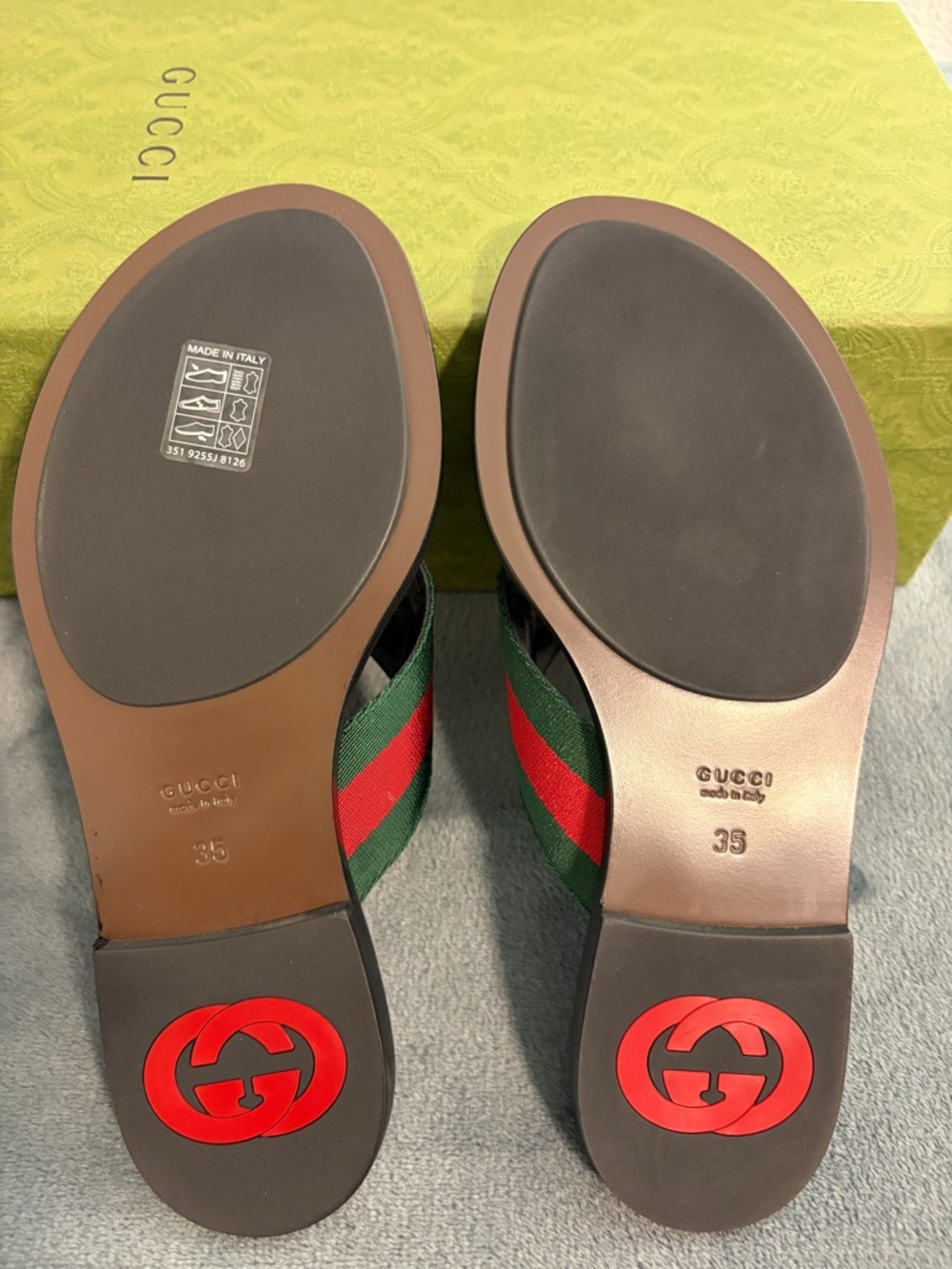 Brand New Women’s Gucci GG Thong Interlocking G Sandals Sz 35 (US 5) - Picture 6 of 9